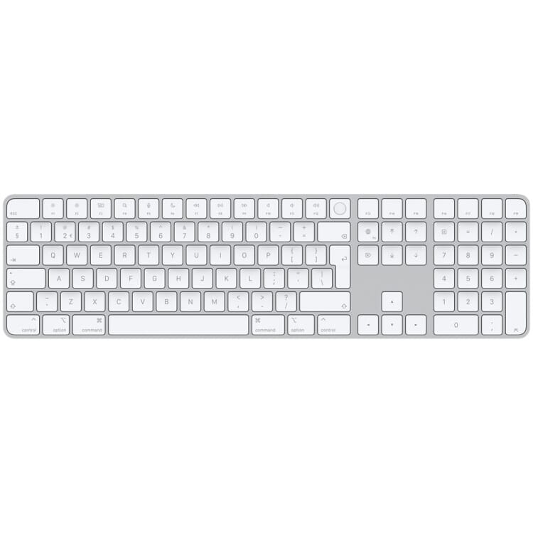 Apple Magic Keyboard met Touch ID en numeriek toetsenblok voor Mac-modellen met Silicon toetsenbord Bluetooth