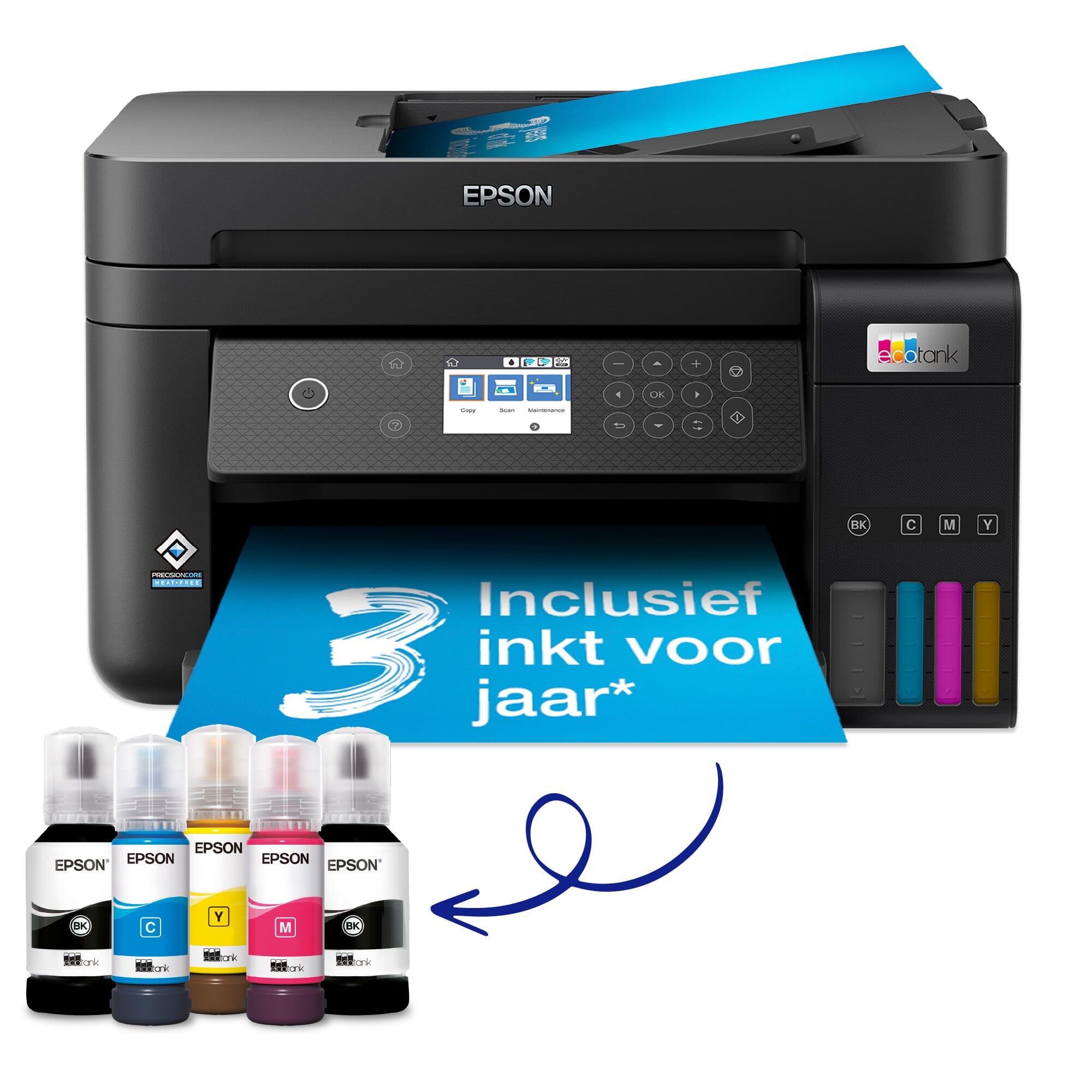 Epson EcoTank ET-3850 Inkjet printer Zwart