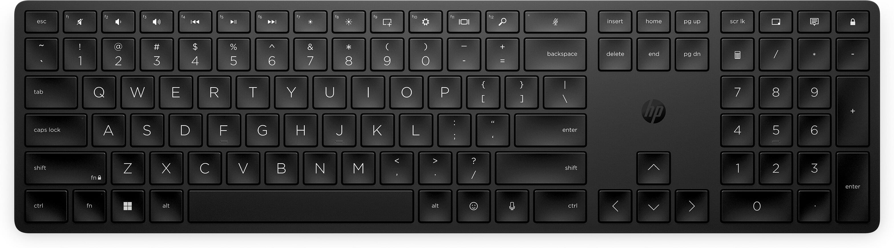 HP 450 Programmable Wireless Keyboard Toetsenbord Zwart