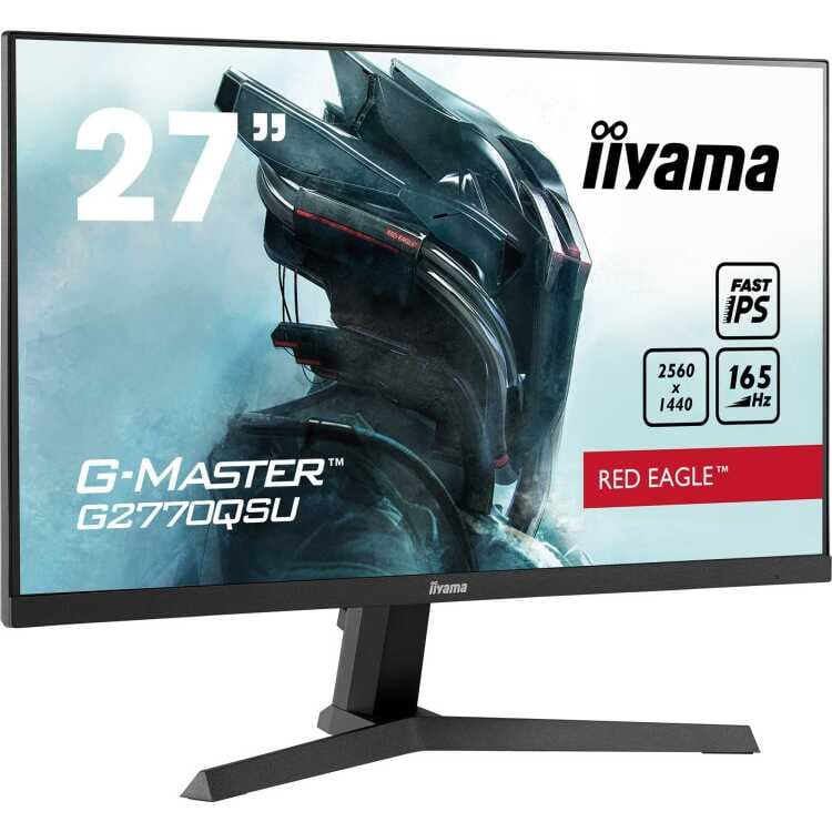 iiyama G-Master Red Eagle G2770QSU-B1 gaming monitor WQHD, 165 Hz, HDMI, DisplayPort, USB, Audio, FreeSync