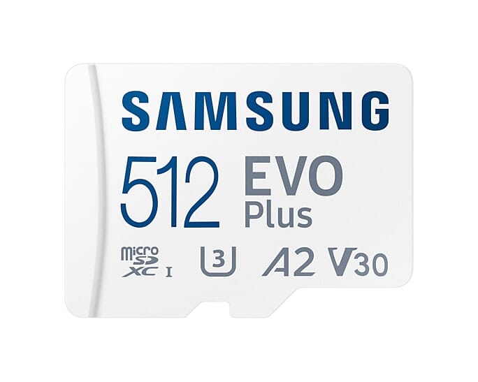 Samsung EVO Plus microSD Card (2021) 512GB Micro SD-kaart Wit