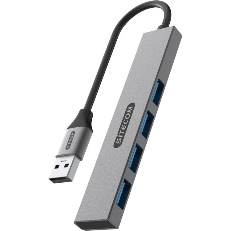 Sitecom USB-A naar 4x USB-A Tiny Hub usb-hub